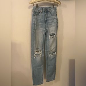 American Eagle Distressed Blue Denim Jeans Size 000
